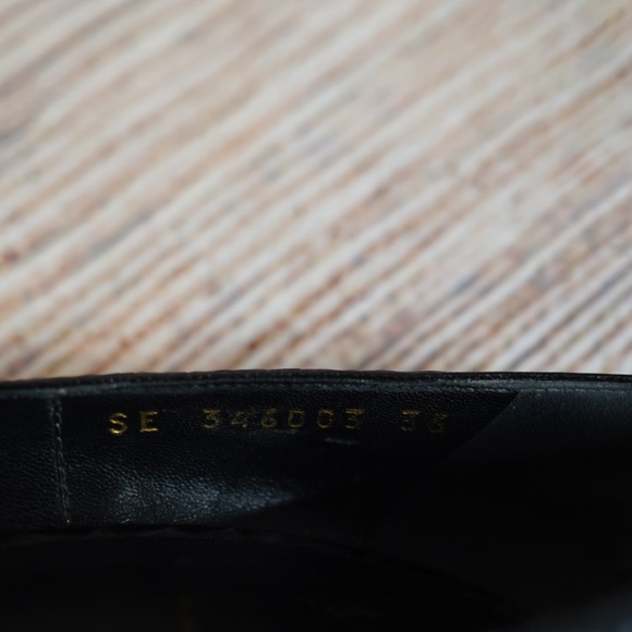 YSL Womens Snake Skin Pump in Black - Picture 5 of 6